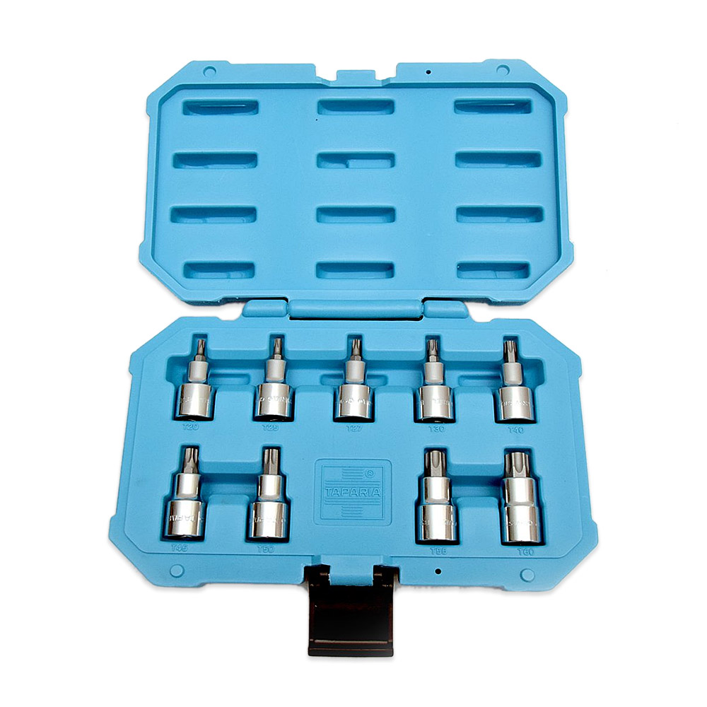 Taparia 1/2" Square Drive Torx Bit Socket Set 9 Pcs (SBST9)