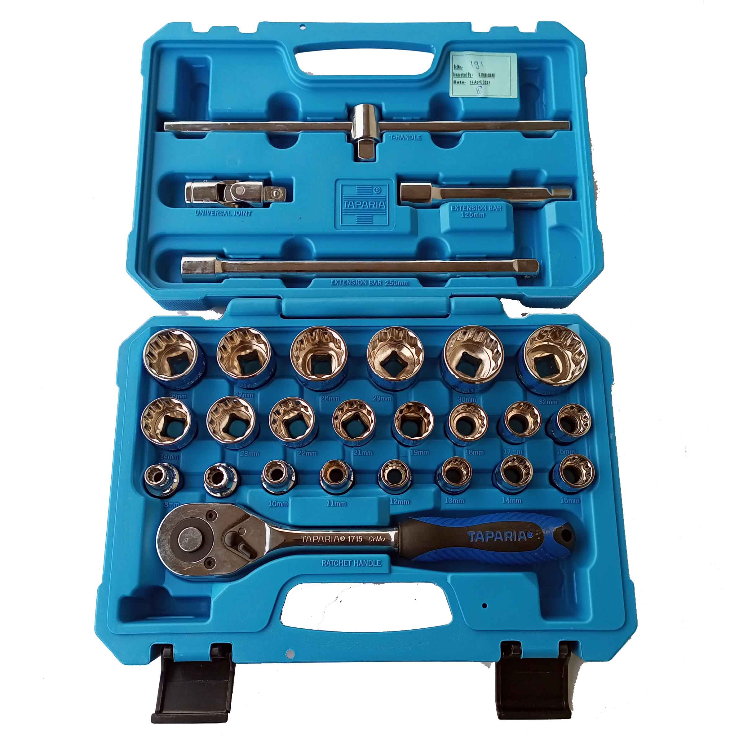 Taparia 1/2" Socket Sets in Blow Moulding Box