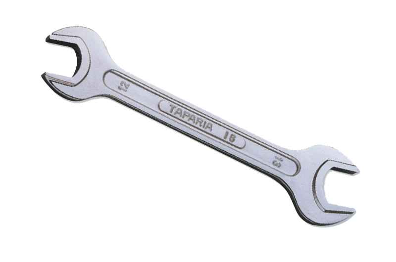 Taparia Double Ended Open Jaw Spanners Ribbed Chrome Plated