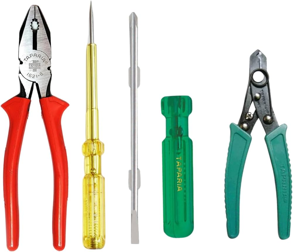 Taparia Combination Pliers, Wire Stripper & Line Tester Kit (TK 002)