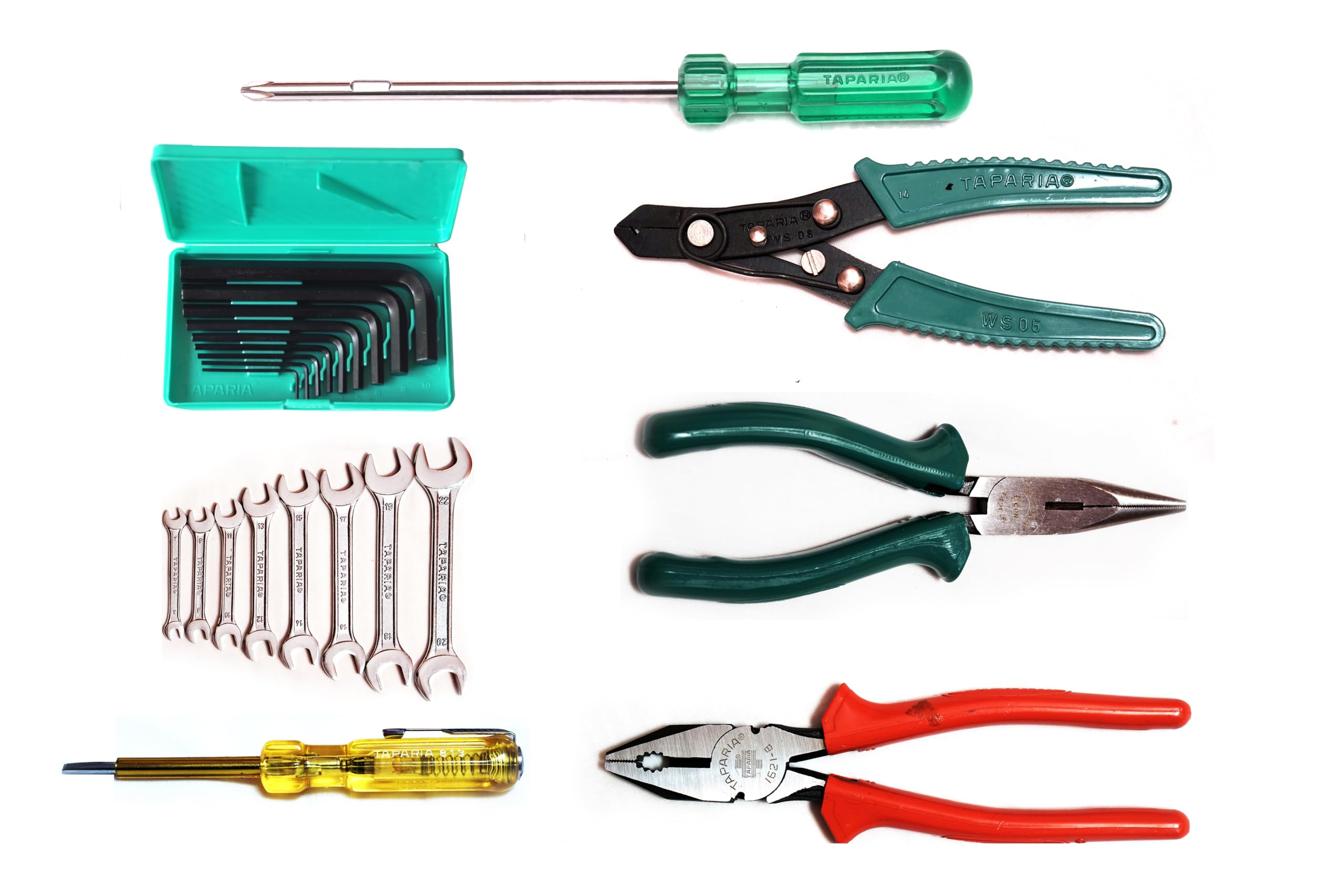 Taparia Side Cutting Plier, Spanner, Wire Stripper & Screwdriver Kit (TK 005)